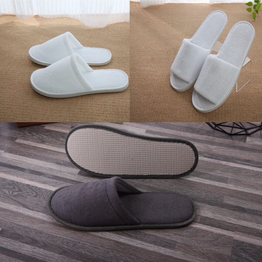 Towel Cloth Slip-on Slippers