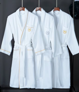 Waffle Bathrobe with Logo