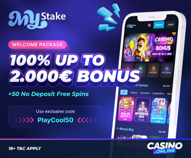 What you get when you sign up at Mystake Casino UK